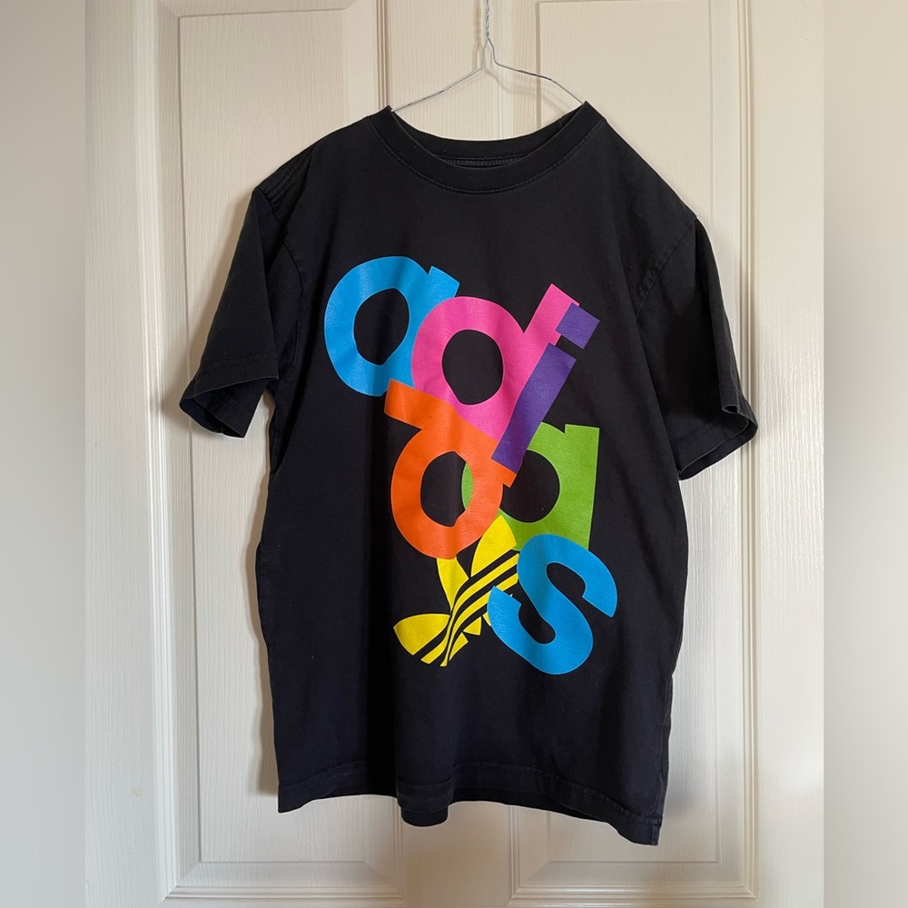 Vintage Adidas 90’s Neon & Black T-Shirt